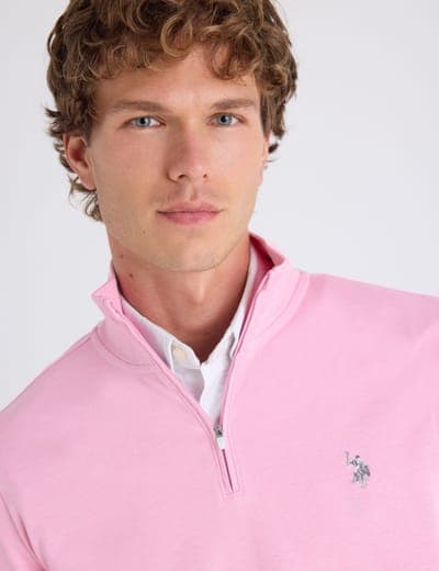 1/4 ZIP INTERLOCK PIQUE PULLOVER 7