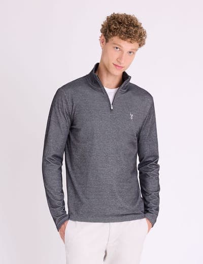 1/4 ZIP INTERLOCK PIQUE PULLOVER 9