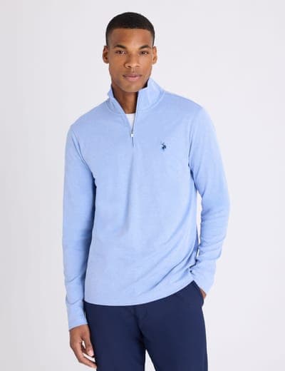 1/4 ZIP INTERLOCK PIQUE PULLOVER 15