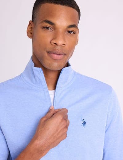 1/4 ZIP INTERLOCK PIQUE PULLOVER 16
