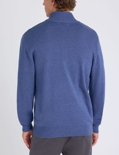 1/4 ZIP DIAMOND FRONT SWEATER 4
