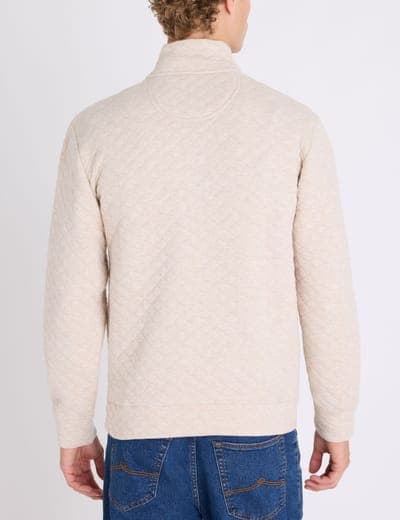 1/4 ZIP QUILTED KNIT PULLOVER 13