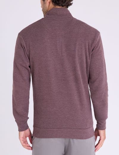 1/4 ZIP MOCK NECK FLATBACK PULLOVER 3