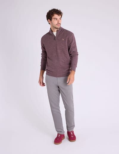 1/4 ZIP MOCK NECK FLATBACK PULLOVER 2