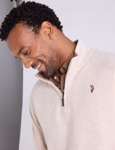 1/4 ZIP MOCK NECK FLATBACK PULLOVER 7