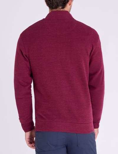 1/4 ZIP MOCK NECK FLATBACK PULLOVER 12