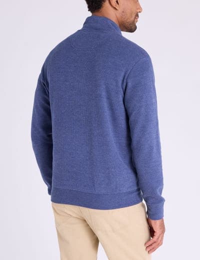 1/4 ZIP MOCK NECK FLATBACK PULLOVER 15