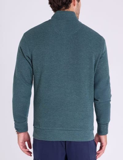 1/4 ZIP MOCK NECK FLATBACK PULLOVER 21