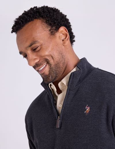 1/4 ZIP MOCK NECK FLATBACK PULLOVER 3