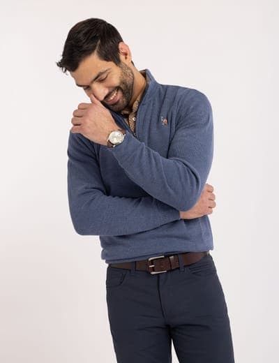 1/4 ZIP MOCK NECK FLATBACK PULLOVER 6