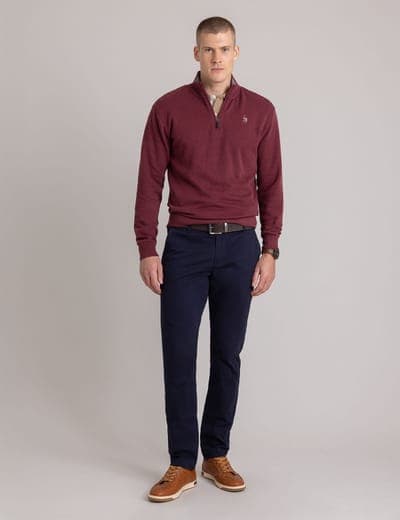 1/4 ZIP MOCK NECK FLATBACK PULLOVER 14