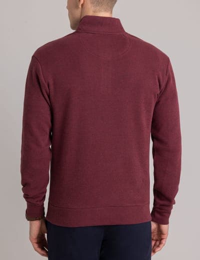 1/4 ZIP MOCK NECK FLATBACK PULLOVER 16