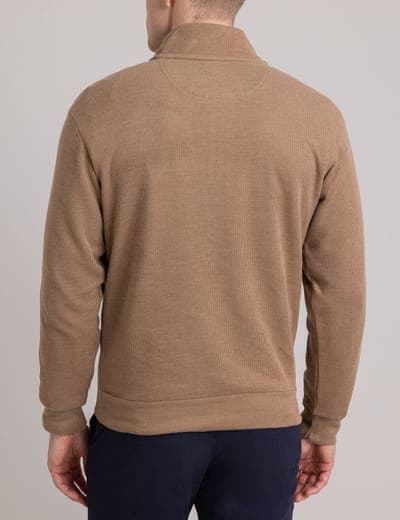 1/4 ZIP MOCK NECK FLATBACK PULLOVER 24