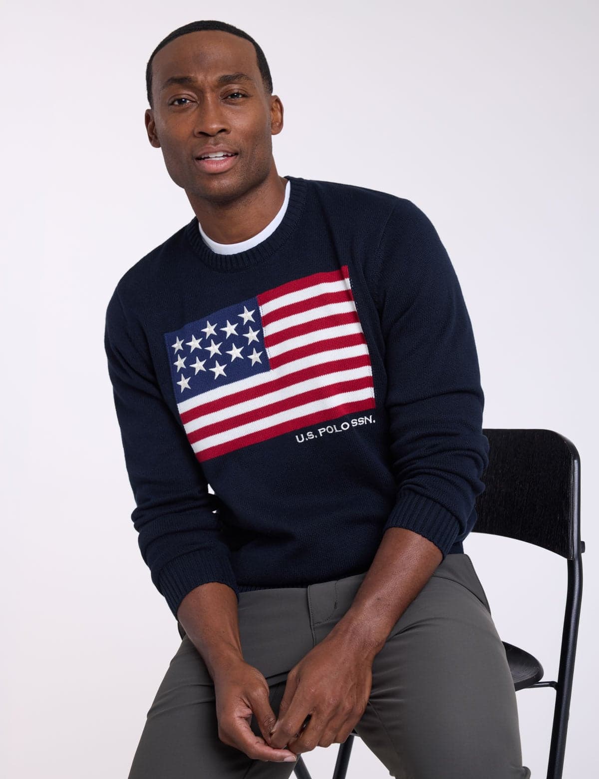 FLAG CREW NECK SWEATER