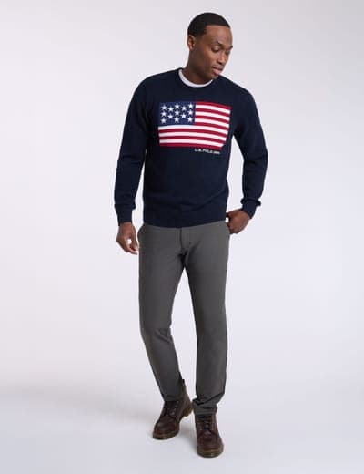 FLAG CREW NECK SWEATER 2
