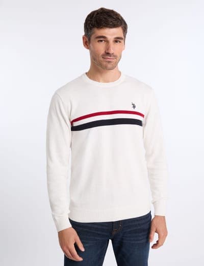 SIGNATURE STRIPE COTTON CREW NECK SWEATER 3