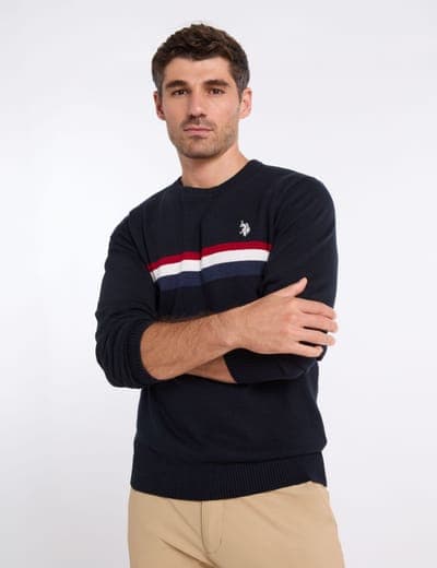 SIGNATURE STRIPE COTTON CREW NECK SWEATER 4