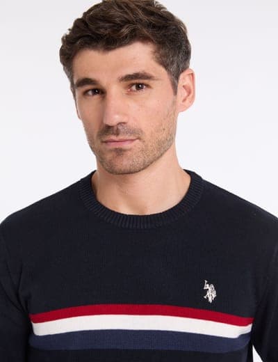 SIGNATURE STRIPE COTTON CREW NECK SWEATER 5
