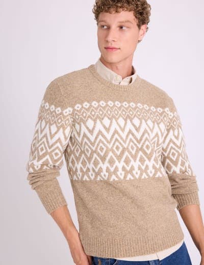 FAIRISLE CREW NECK SWEATER 2