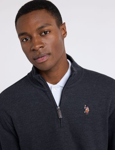 1/4 ZIP MOCK NECK FLATBACK PULLOVER 2