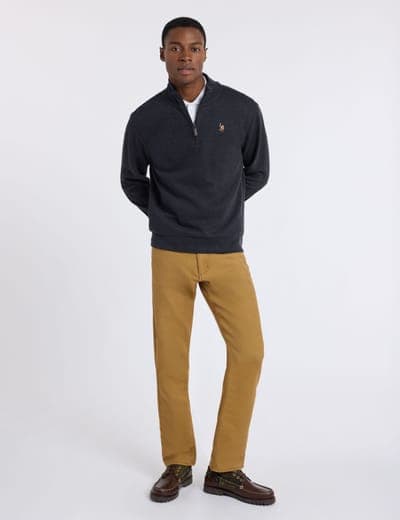 1/4 ZIP MOCK NECK FLATBACK PULLOVER 3