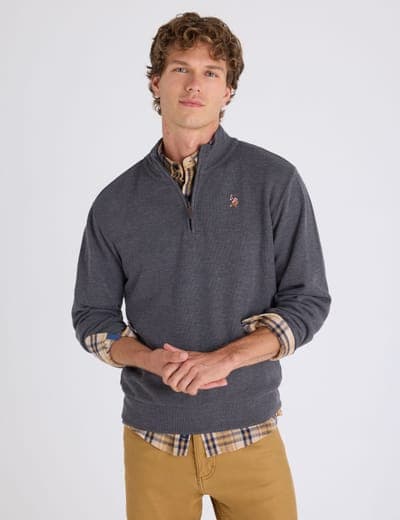 1/4 ZIP MOCK NECK FLATBACK PULLOVER 6