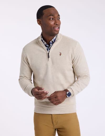 1/4 ZIP MOCK NECK FLATBACK PULLOVER 7