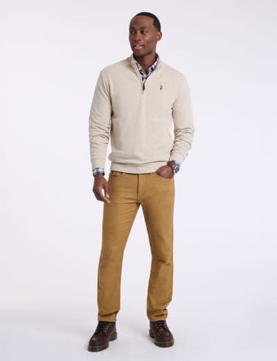 1/4 ZIP MOCK NECK FLATBACK PULLOVER 9
