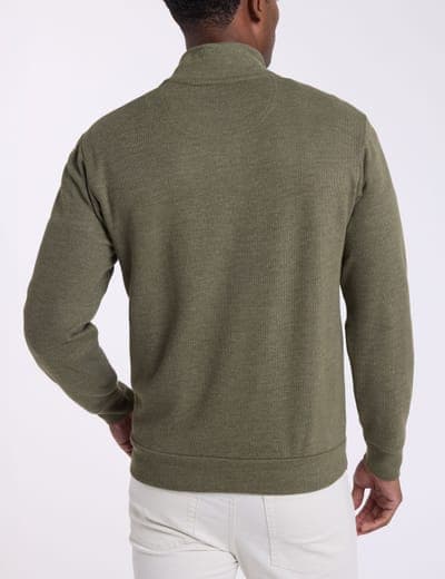 1/4 ZIP MOCK NECK FLATBACK PULLOVER 16