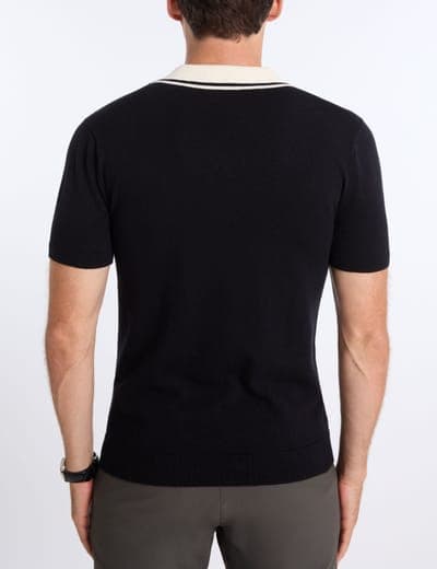 JOHNNY COLLAR COTTON SLUB SWEATER POLO SHIRT 3