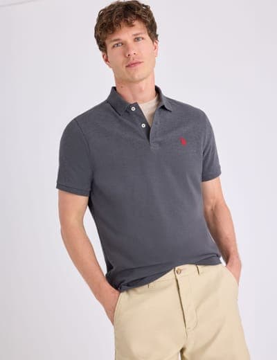 SOLID PIQUE SMALL LOGO POLO SHIRT 13