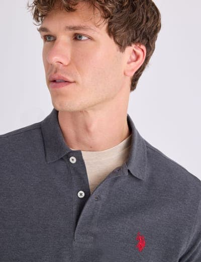 SOLID PIQUE SMALL LOGO POLO SHIRT 14