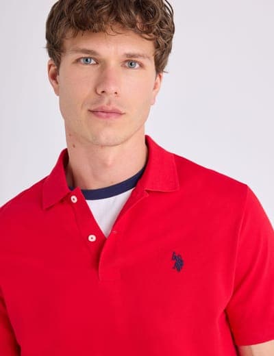 SOLID PIQUE SMALL LOGO POLO SHIRT 18