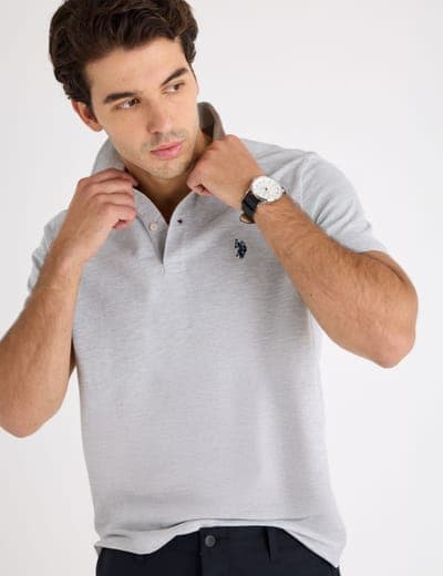 SOLID PIQUE SMALL LOGO POLO SHIRT 21