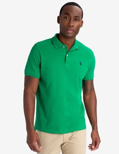 SOLID PIQUE SMALL LOGO POLO SHIRT 27