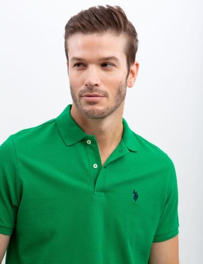 SOLID PIQUE SMALL LOGO POLO SHIRT 28