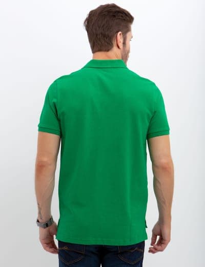 SOLID PIQUE SMALL LOGO POLO SHIRT 30