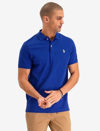 SOLID PIQUE SMALL LOGO POLO SHIRT 31