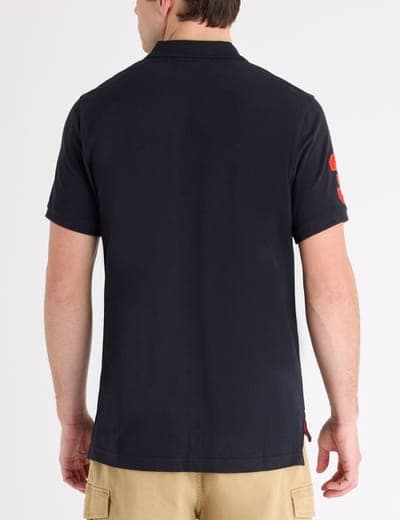 MULTI COLOR BIG LOGO SOLID POLO SHIRT 4