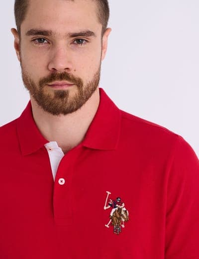 MULTI COLOR BIG LOGO SOLID POLO SHIRT 15