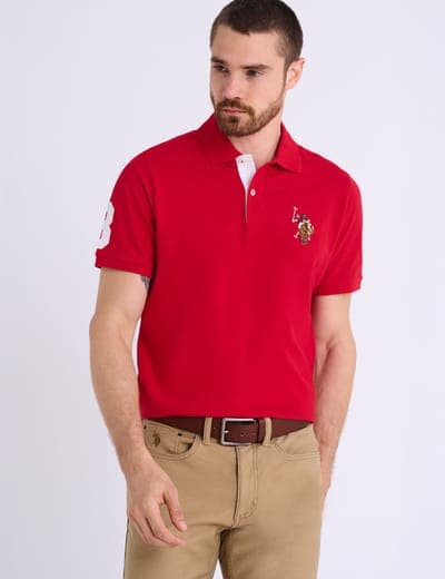 MULTI COLOR BIG LOGO SOLID POLO SHIRT 16