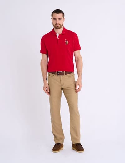 MULTI COLOR BIG LOGO SOLID POLO SHIRT 17