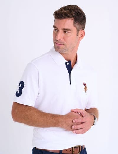MULTI COLOR BIG LOGO SOLID POLO SHIRT 20