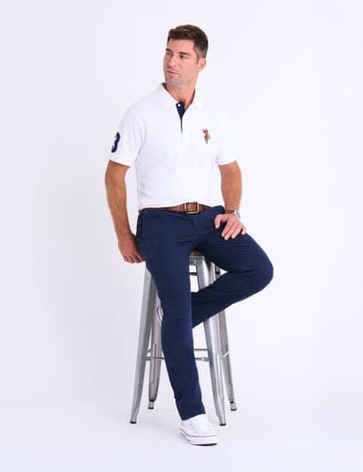 MULTI COLOR BIG LOGO SOLID POLO SHIRT 21