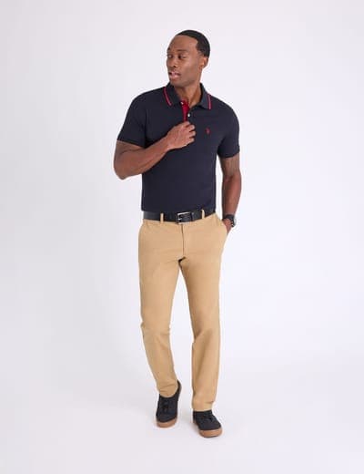 SLIM FIT STRETCH SOLID PIQUE POLO SHIRT 3