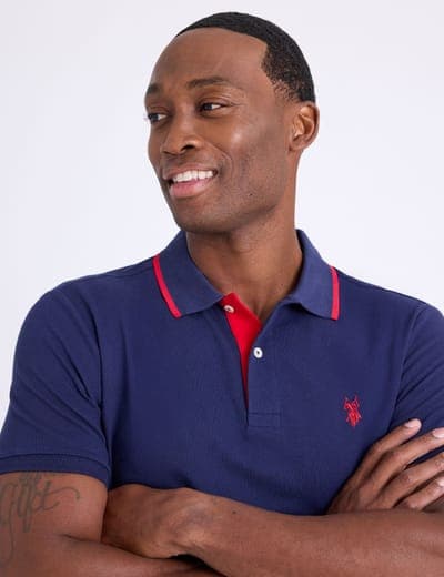 SLIM FIT STRETCH SOLID PIQUE POLO SHIRT 5