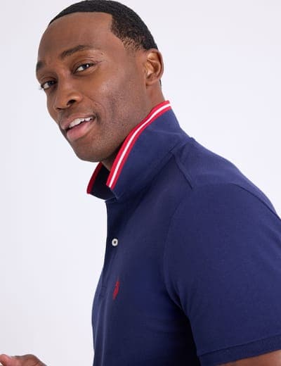 SLIM FIT STRETCH SOLID PIQUE POLO SHIRT 6
