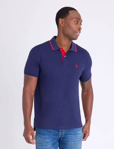 SLIM FIT STRETCH SOLID PIQUE POLO SHIRT 7