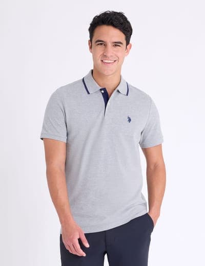 SLIM FIT STRETCH SOLID PIQUE POLO SHIRT 10