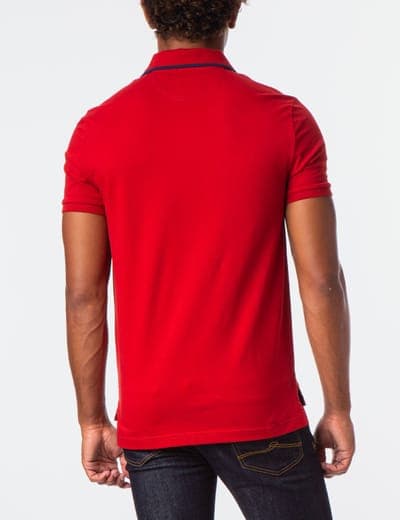 SLIM FIT STRETCH SOLID PIQUE POLO SHIRT 21